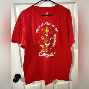 BNWT Size XL Grinch 'This Is As Jolly As I Get' Red Men’s Graphic Tee